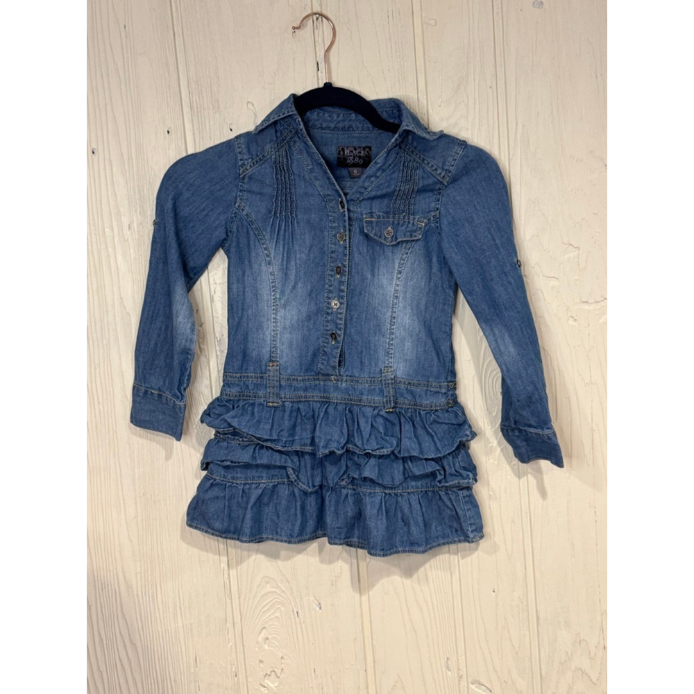 The Children's Place Girls Blue Denim Dress Size 6